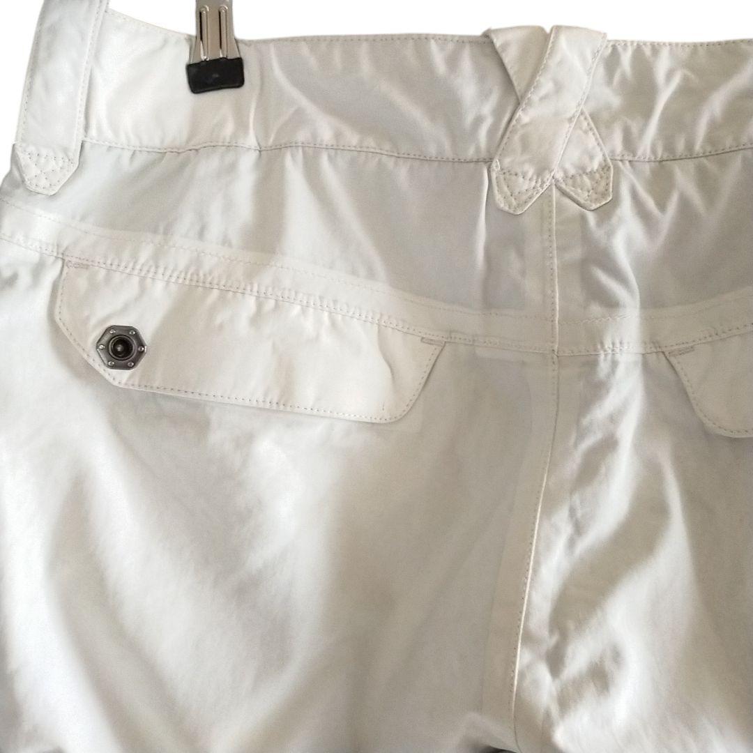 【高機能】US ノースフェイス HYVENT スノーボード パンツ 白 L