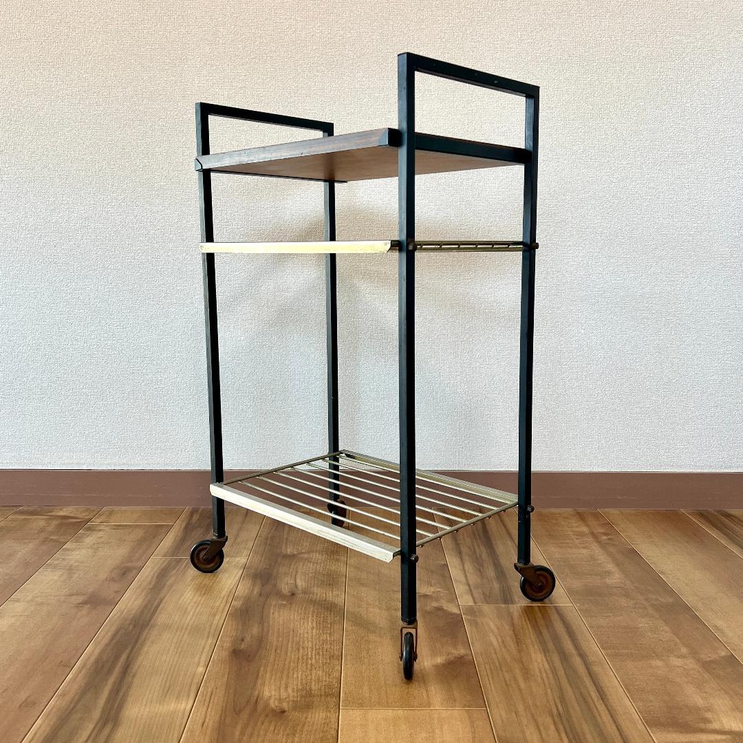 サイドテーブル オランダ製 ミッドセンチュリー キッチンワゴン カートワゴン