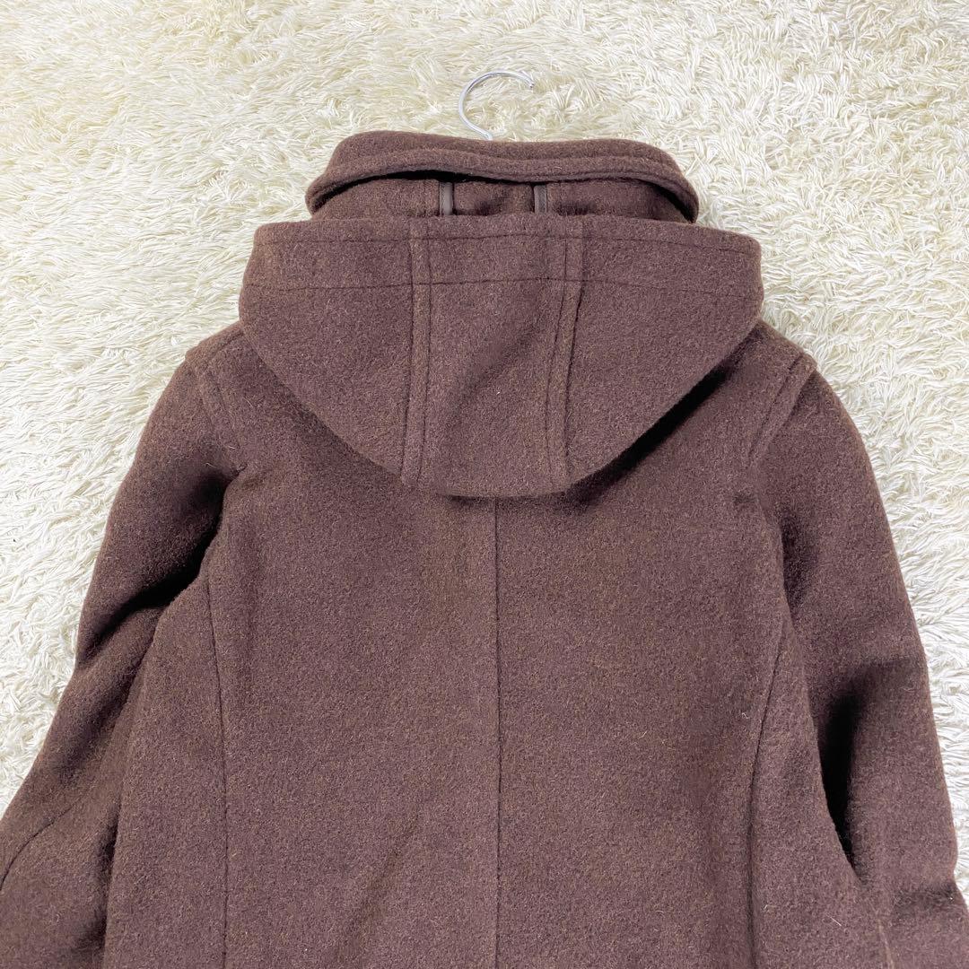 【極美品】ダントン ウールモッサ フードコート 2way 小さいサイズ 34 茶