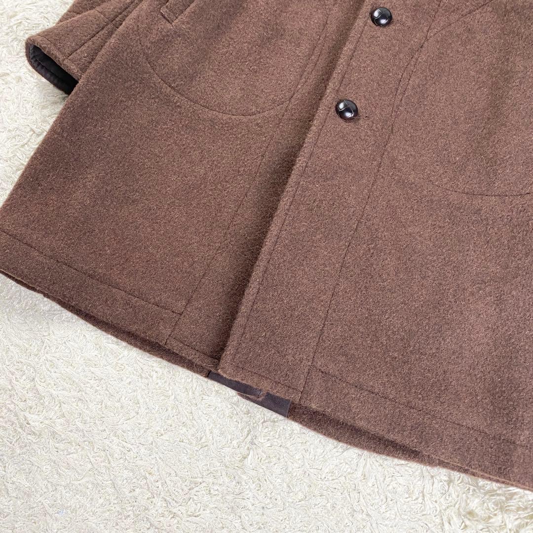 【極美品】ダントン ウールモッサ フードコート 2way 小さいサイズ 34 茶
