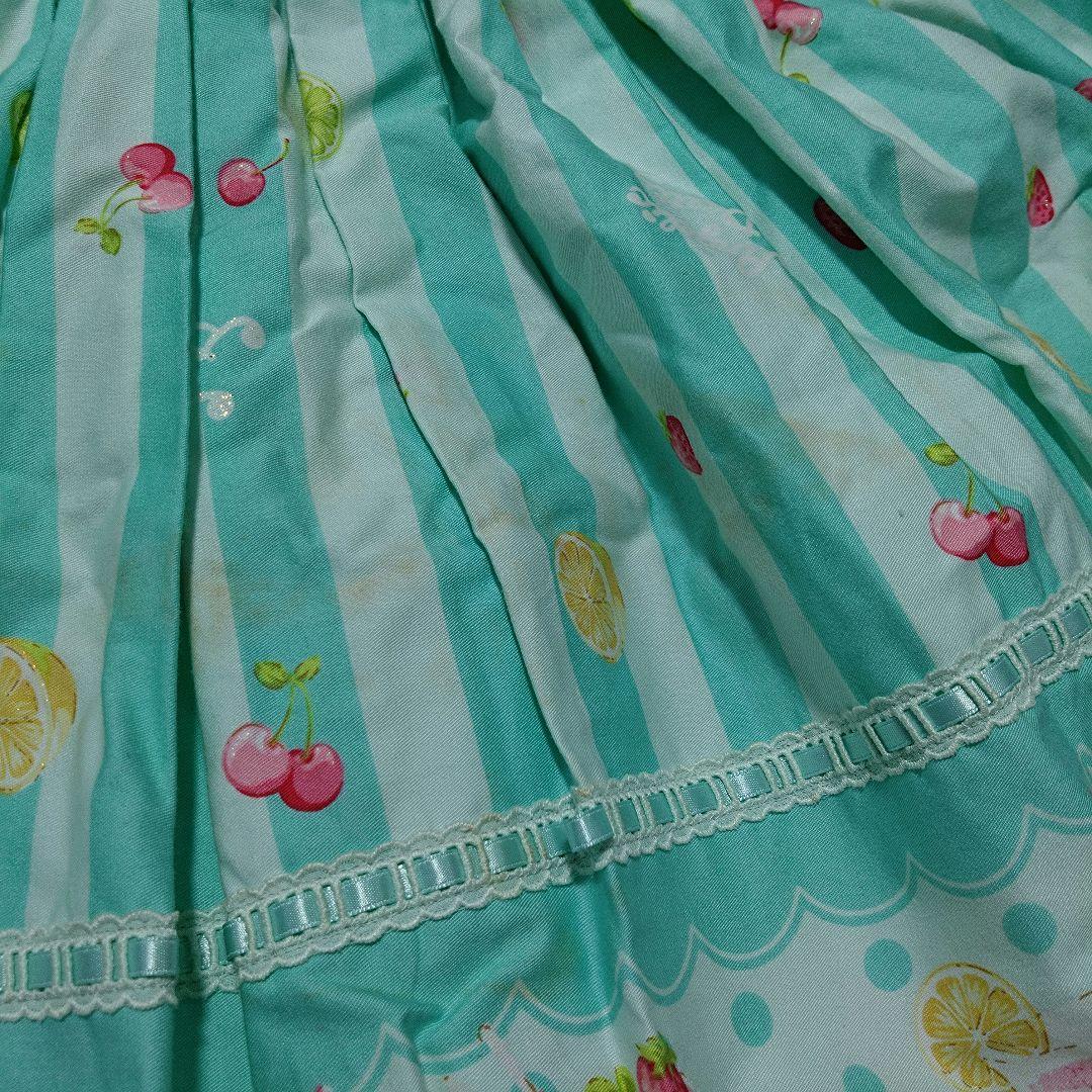 Angelic Pretty♡フルーツパーラー胸当てスカート ♡ミント