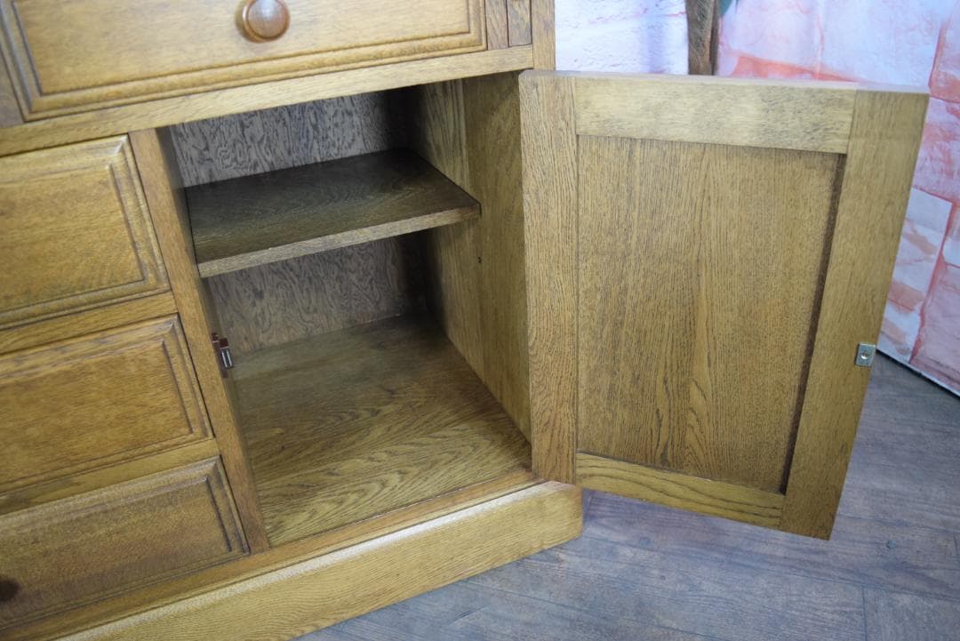 北海道旭川家具 和光 北海民芸 ライティングビューロー/デスク ナラ材