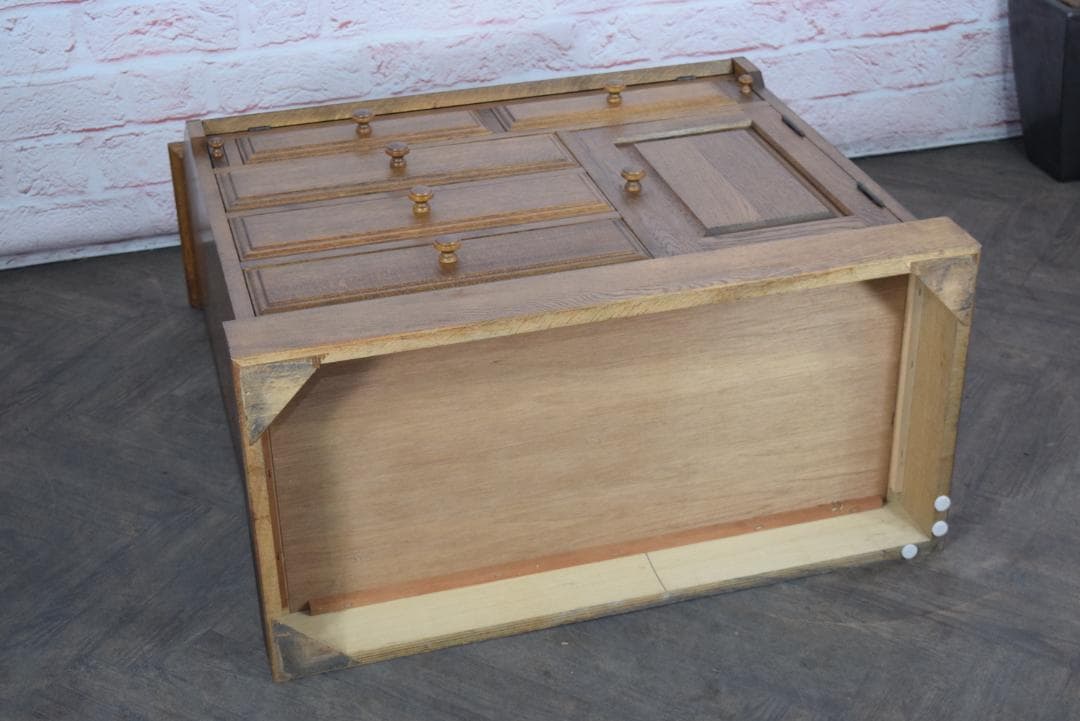 北海道旭川家具 和光 北海民芸 ライティングビューロー/デスク ナラ材