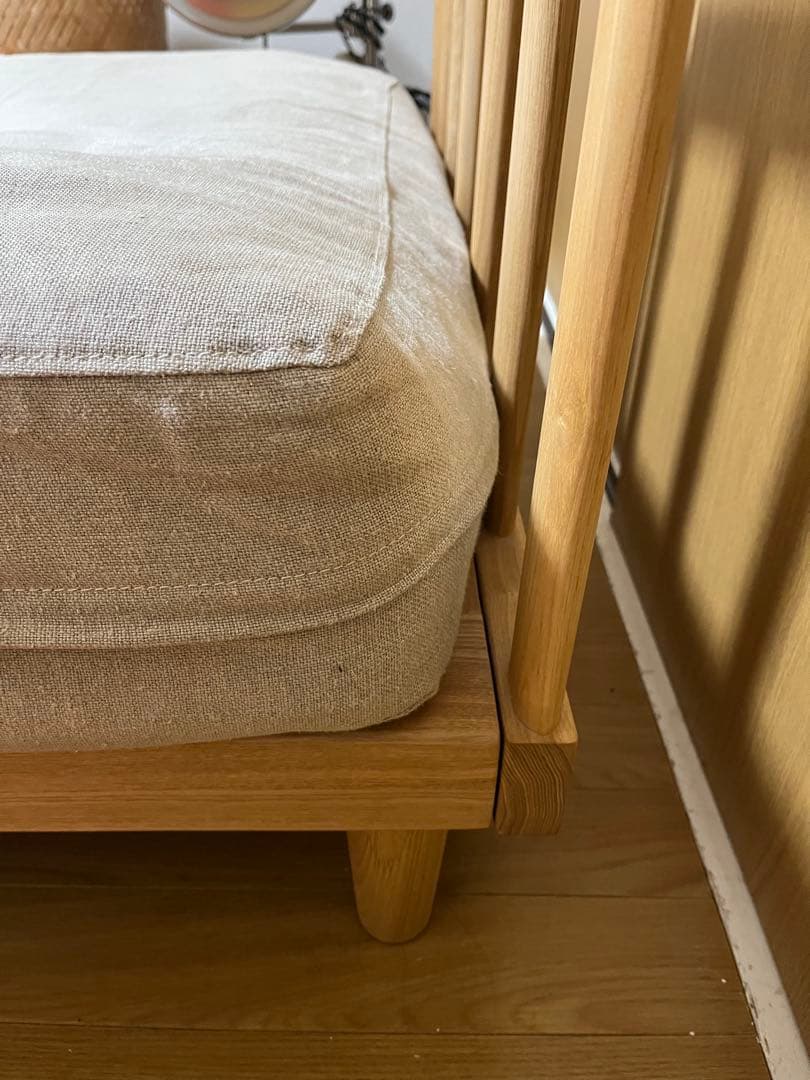 Agra ソファ 1.5人掛け 布張り ナチュラル 北欧