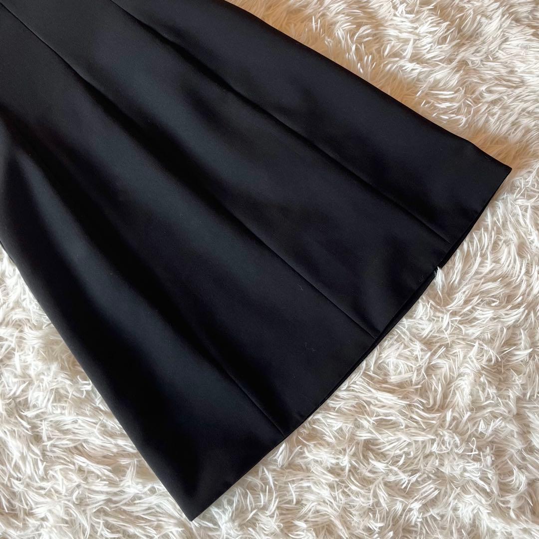 美品✨ ヨーコチャン パール Aライン ワンピース ドレス ブラック 38