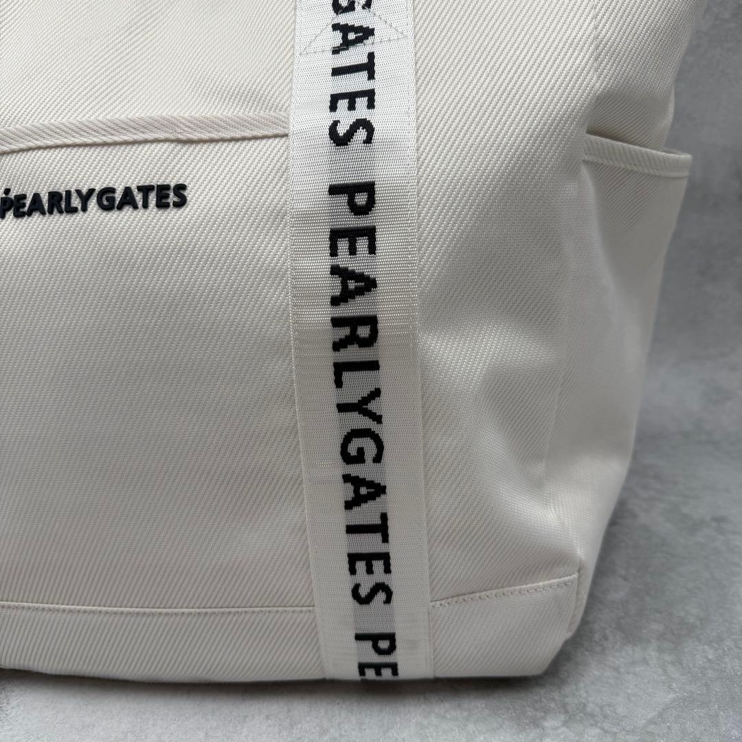 美品✨PEARLY GATES ロッカーバッグ 大型 ロゴ 大容量 白