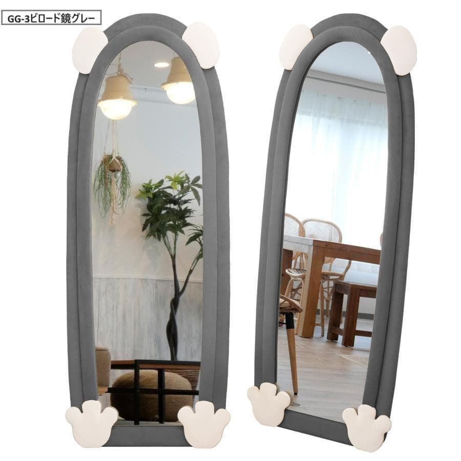 大特価全身鏡 韓国風 可愛い 160x60 ビロードフレーム 深茶色07