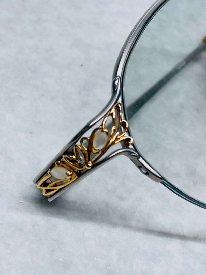 M4）HOYA ホヤ 眼鏡 メガネ 宝石装飾 老眼鏡 フレーム