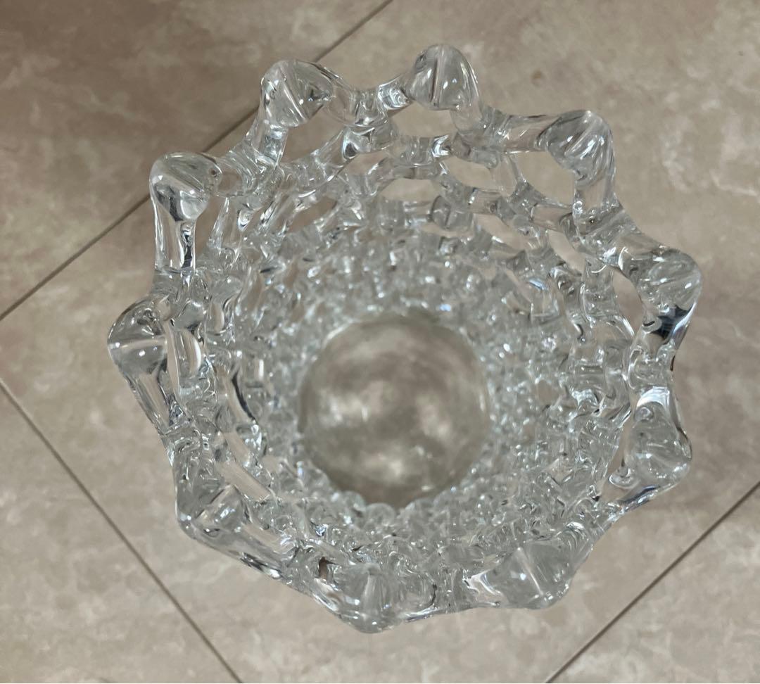 値下げしました❣️クリアガラス　置物　シンプル（高さ29cm）