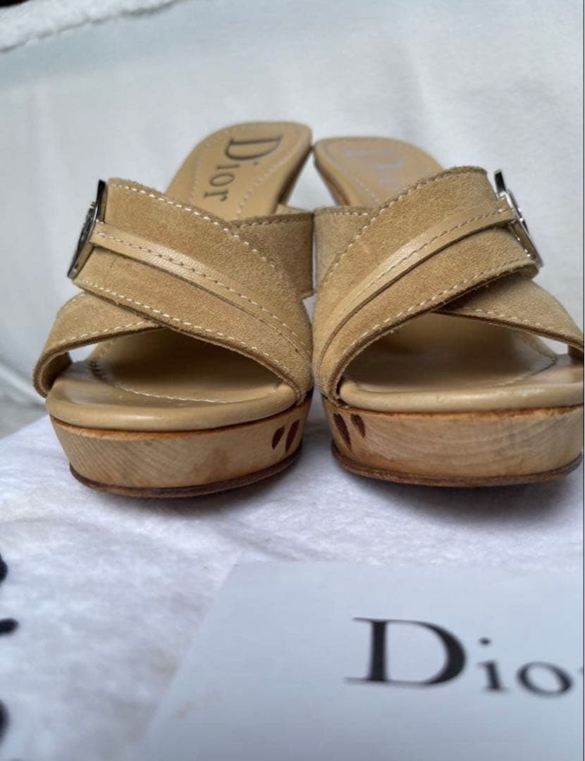 m*い様 Dior ベージュ ハイヒールサンダル 保証カード付き