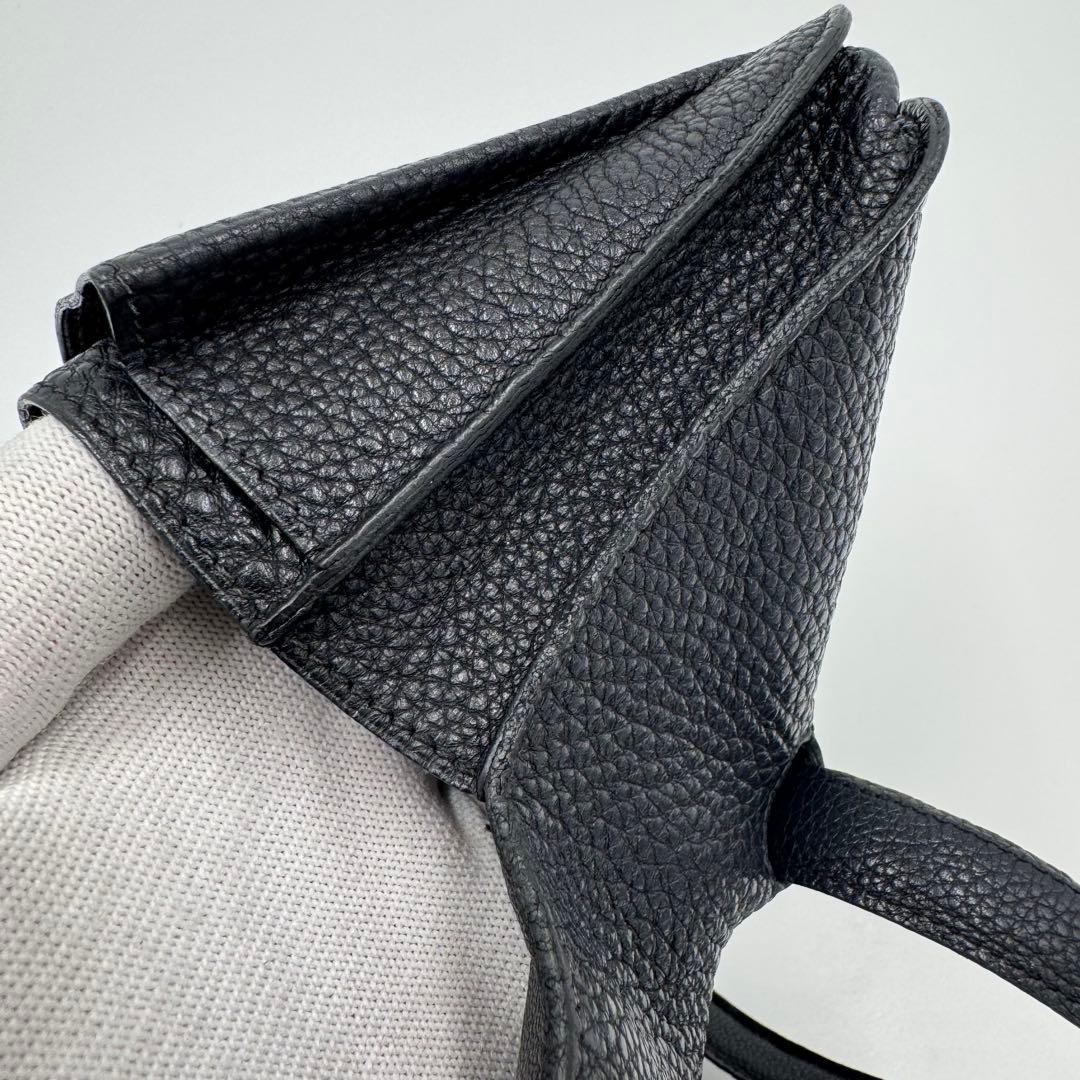 HERMES エルメス ドゴン トゴ レザー ボディバッグ ウエストバッグ 黒