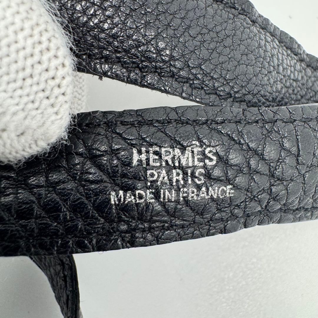 HERMES エルメス ドゴン トゴ レザー ボディバッグ ウエストバッグ 黒