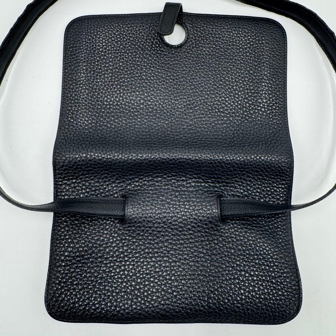 HERMES エルメス ドゴン トゴ レザー ボディバッグ ウエストバッグ 黒