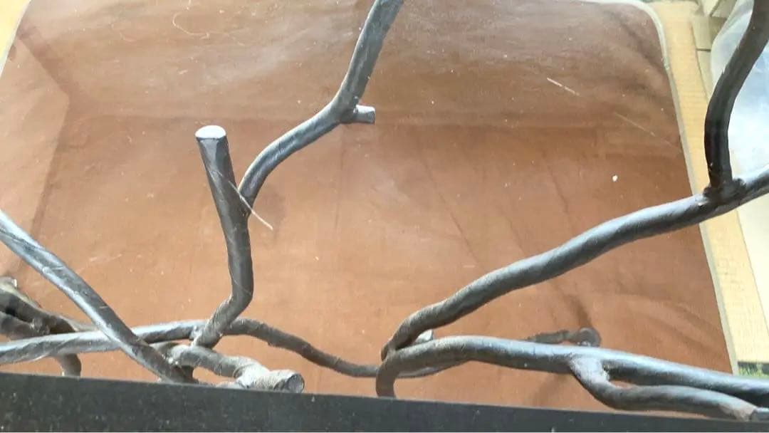 アイアン　テーブル　ガラス