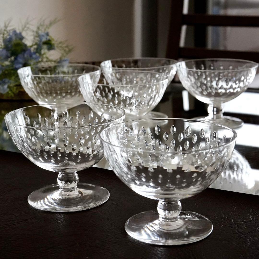 美品★オールドバカラBACCARAT★パリ★シャンパンクープ ワイングラス★6脚