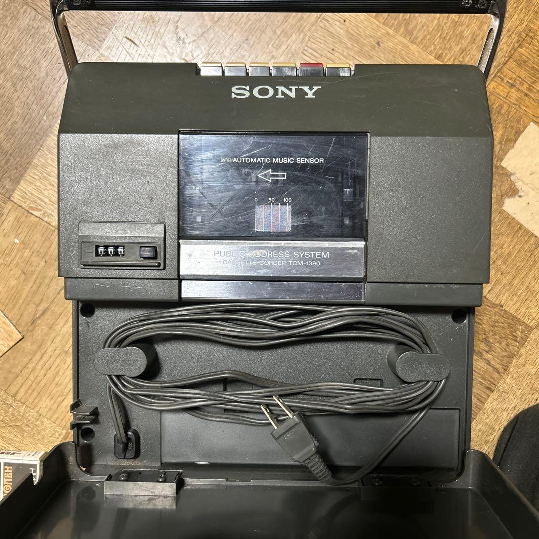 SONY カセットテープレコーダー TCM-1390 録音 再生機 拡声機能