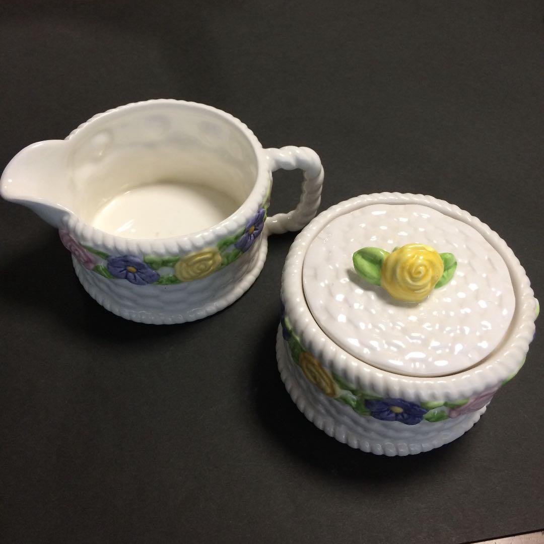 アンティーク　シュガー&ミルクポット
