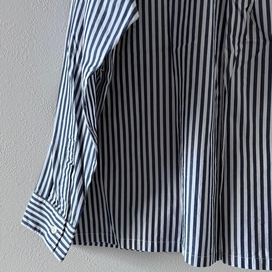 prit プリット 40/1 ブロード ストライプ スタンドカラー ビッグシャツ