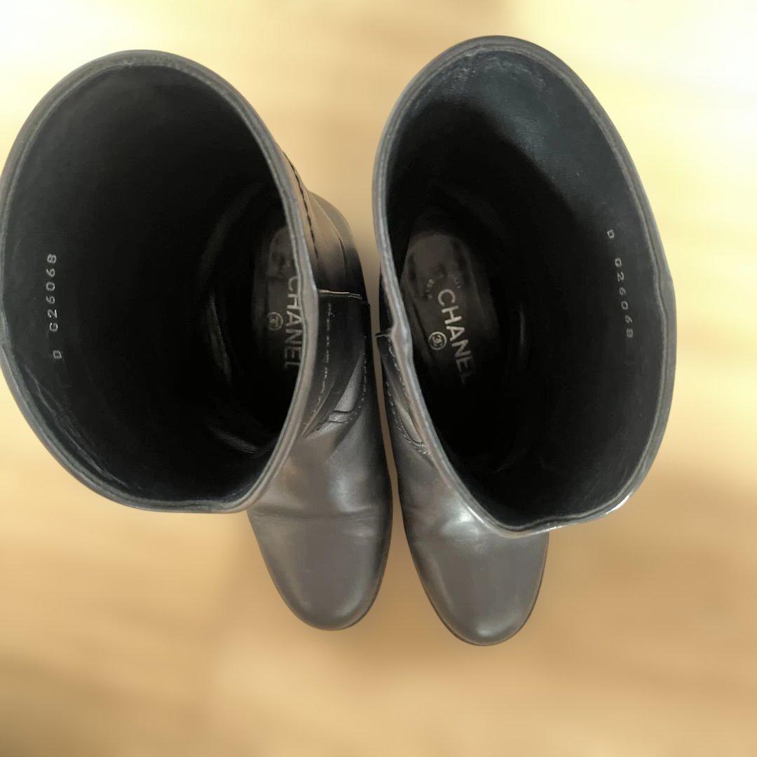 CHANEL ブラック ハイブーツ