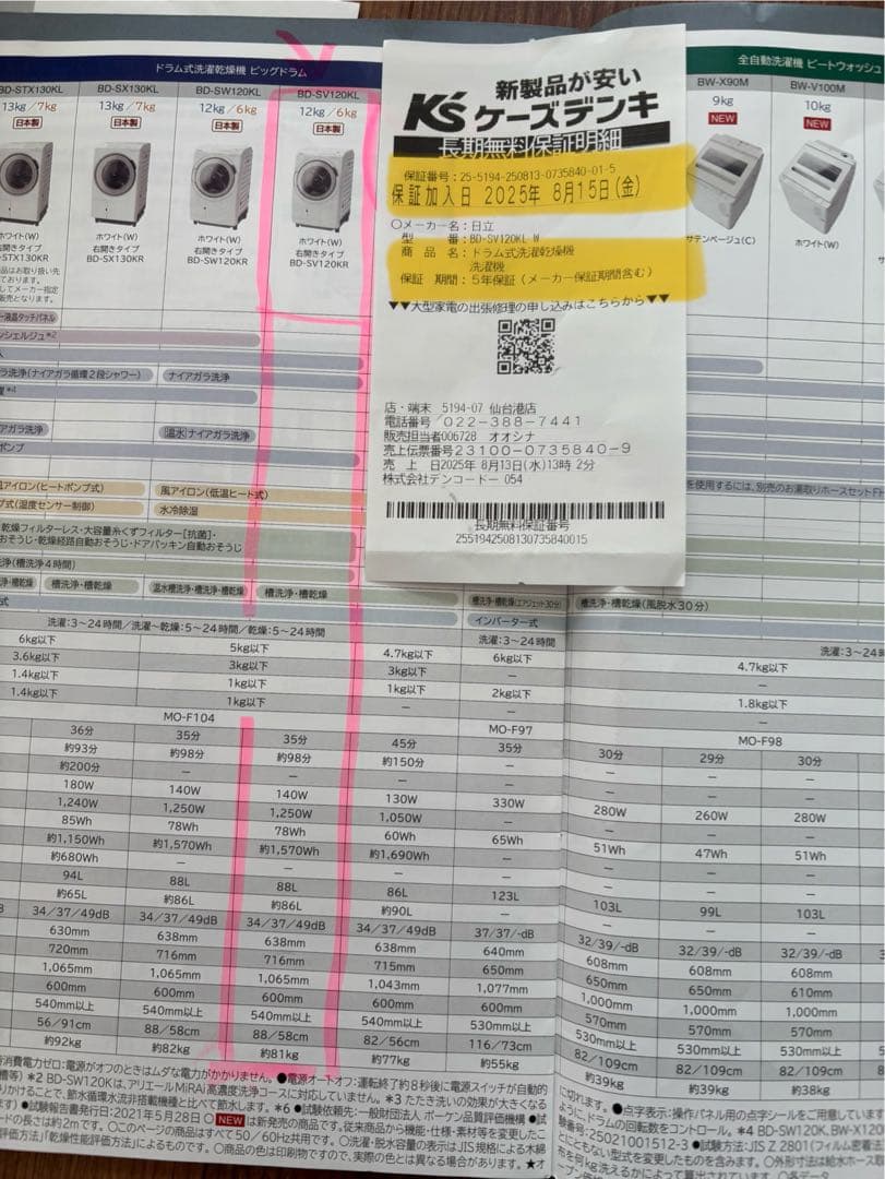 2025年製✨ 5年保証付き✨￼ドラム式洗濯乾燥機洗濯機