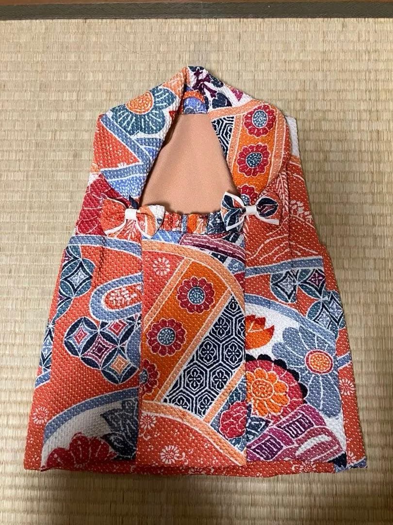 正絹　藤娘きぬたや　総絞り被布　同布髪飾り