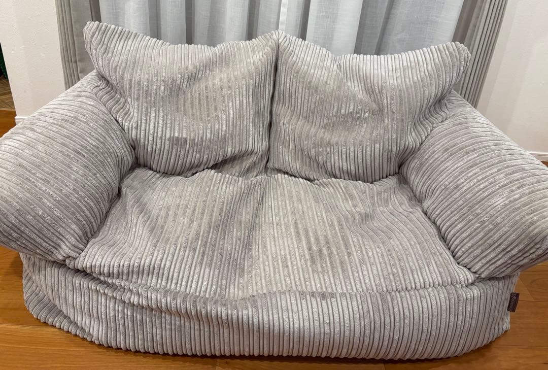 ラウンジパグ　ジョセフィンソファビーズクッション　ミンク(グレー)