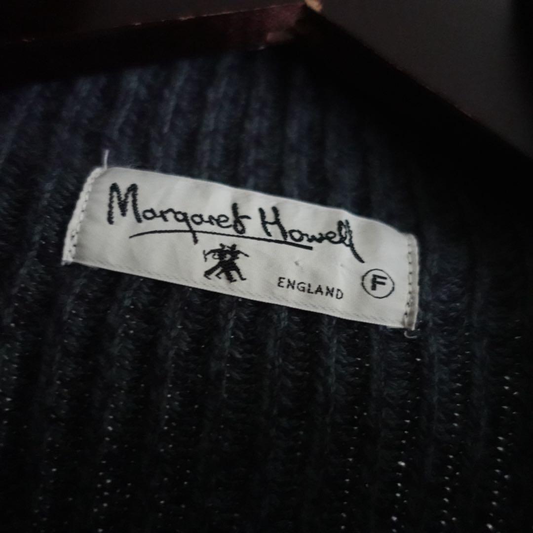 【旧タグ】Margaret Howell コットン　ドライバーズニット　グレー