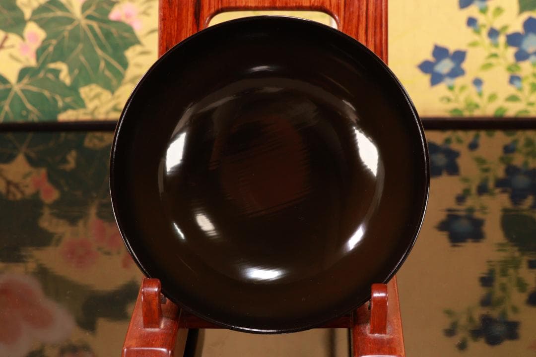 BJ111　時代輪島塗　流水紅葉桜図蒔絵　吸物椀　二客　木製　茶道具 懐石 会席