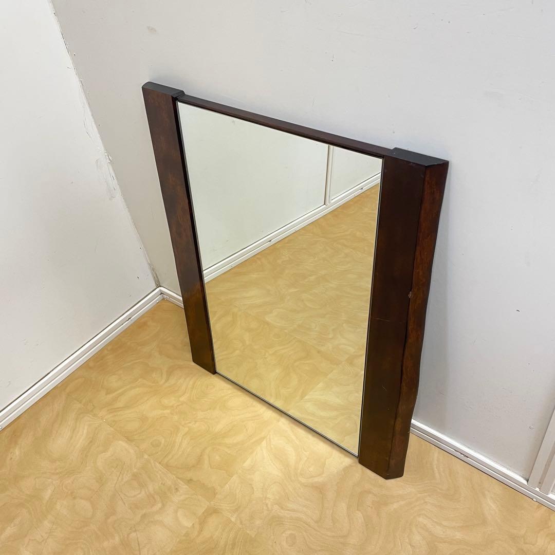 希少 北海道民芸家具 鏡 大型 ミラー 壁掛け鏡 ウォールミラー アンティーク