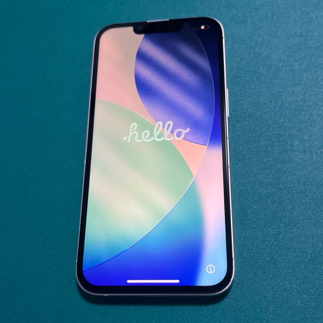 【中古】iPhone 13 ホワイト 256 バテリ100% ④