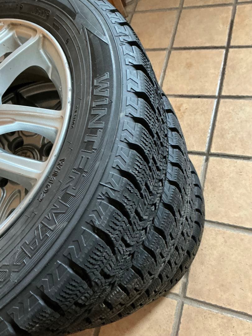 ② 155/65R13ダンロップ スタッドレスアルミホイール 2本セット送料無料