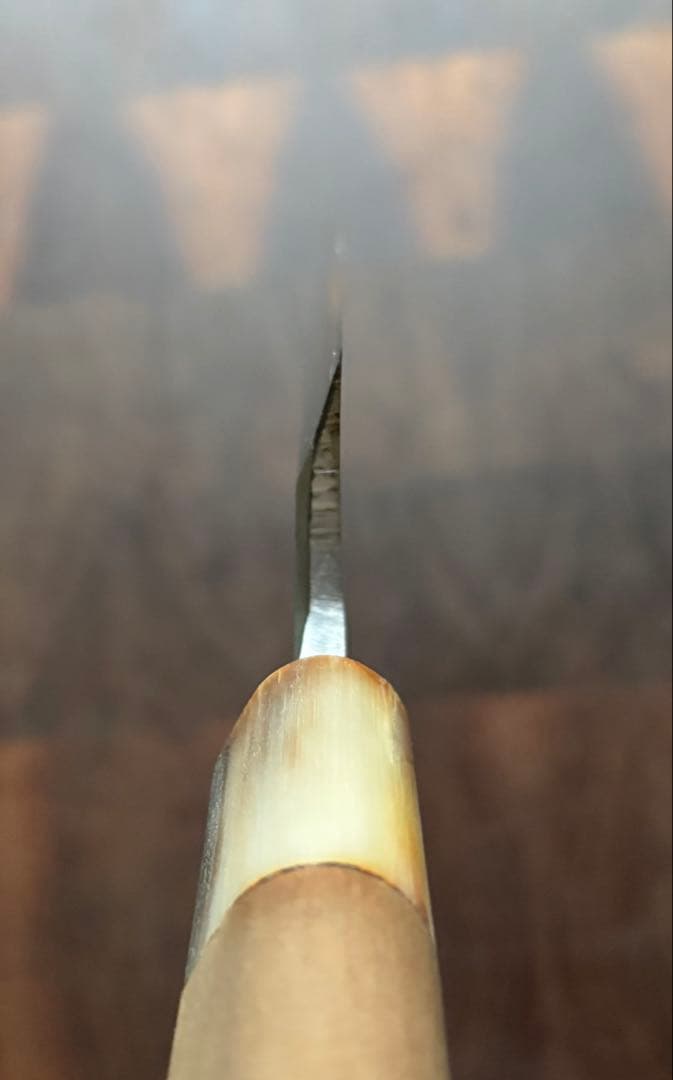 正本　築地　秀　小出刃　140mm 包丁　白鋼　和包丁　研ぎ済み　釣り　水牛朴