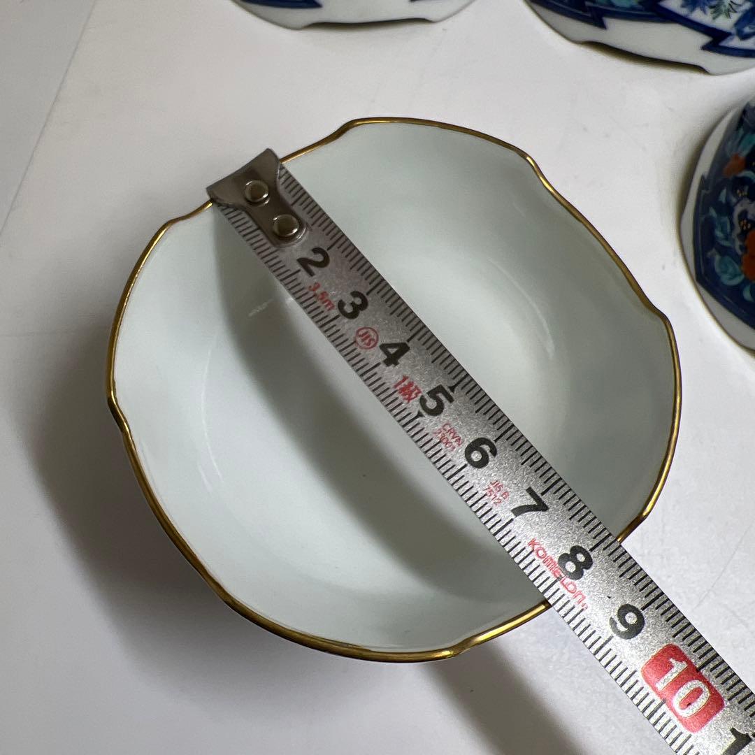 肥前有田焼　幸右衛門　染錦牡丹唐子文向付食器一式　共箱　東Y8-0128①