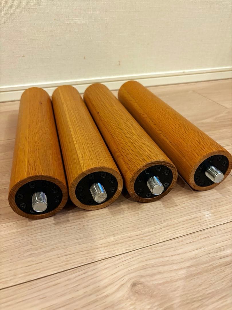 無印良品　板と脚でできた木製テーブル オーク材80×80