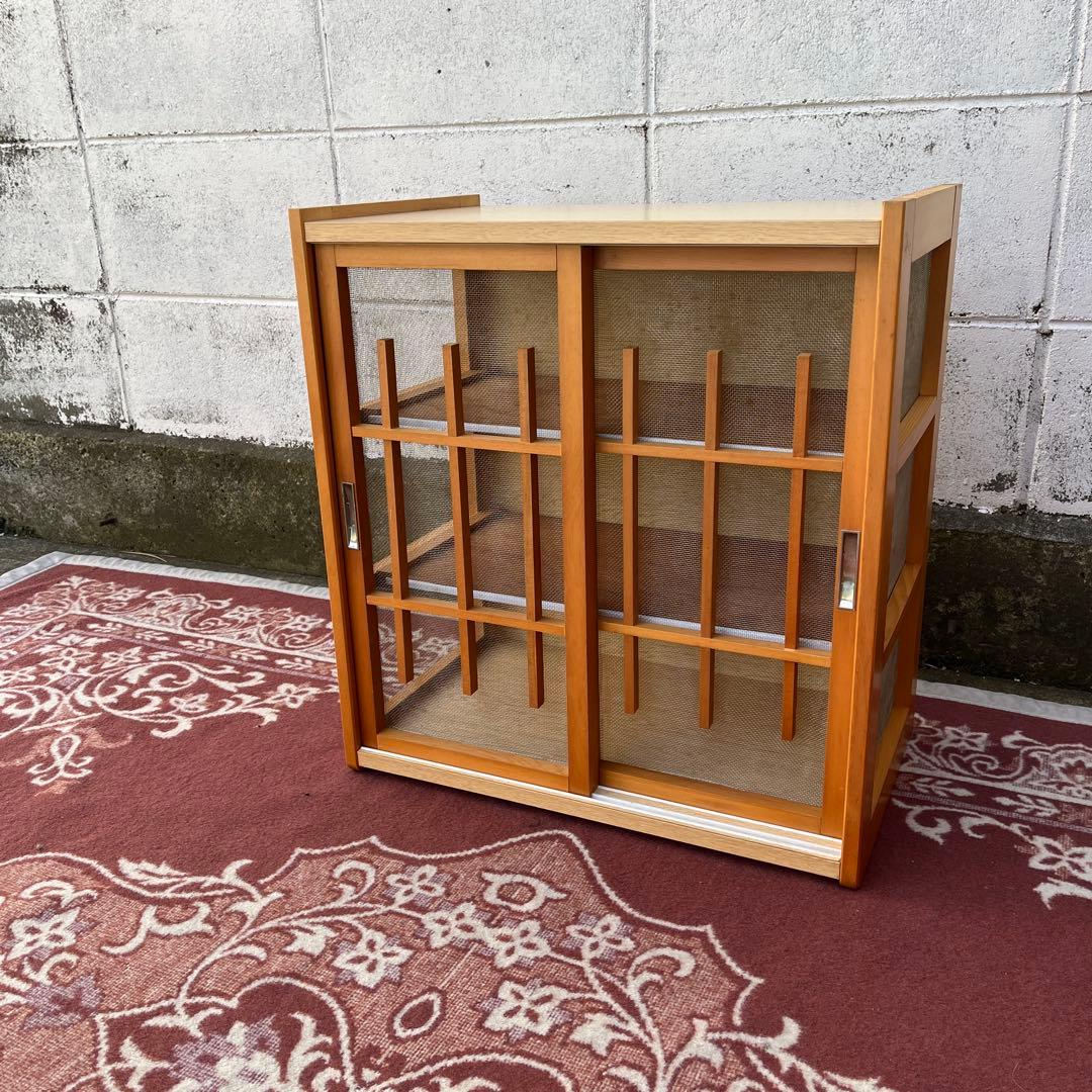 ビンテージ古家具◾️木製 蝿帳 網戸棚 食器棚 キャビネット 収納棚 フードカバー