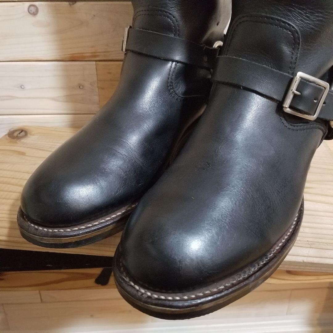美品 80s　CHIPPEWA　エンジニア　リングブーツ　黒プリントタグ　28