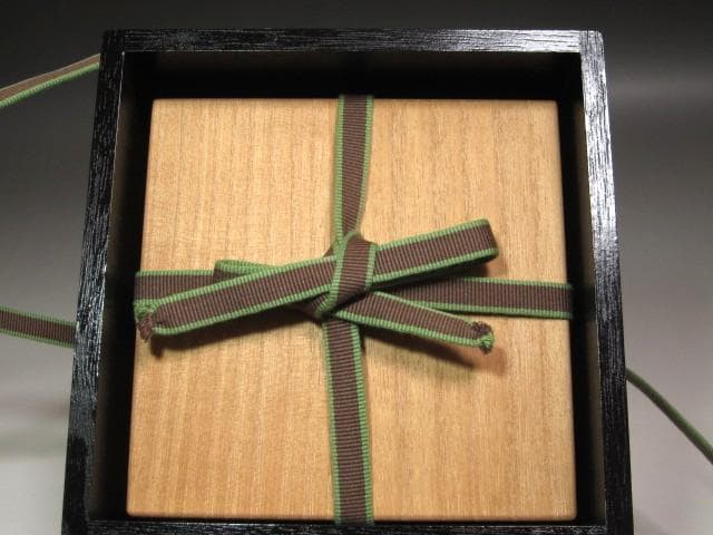 ☆　裏千家　十四代　淡々斎　自作赤茶碗「薫風」　二重箱☆y595