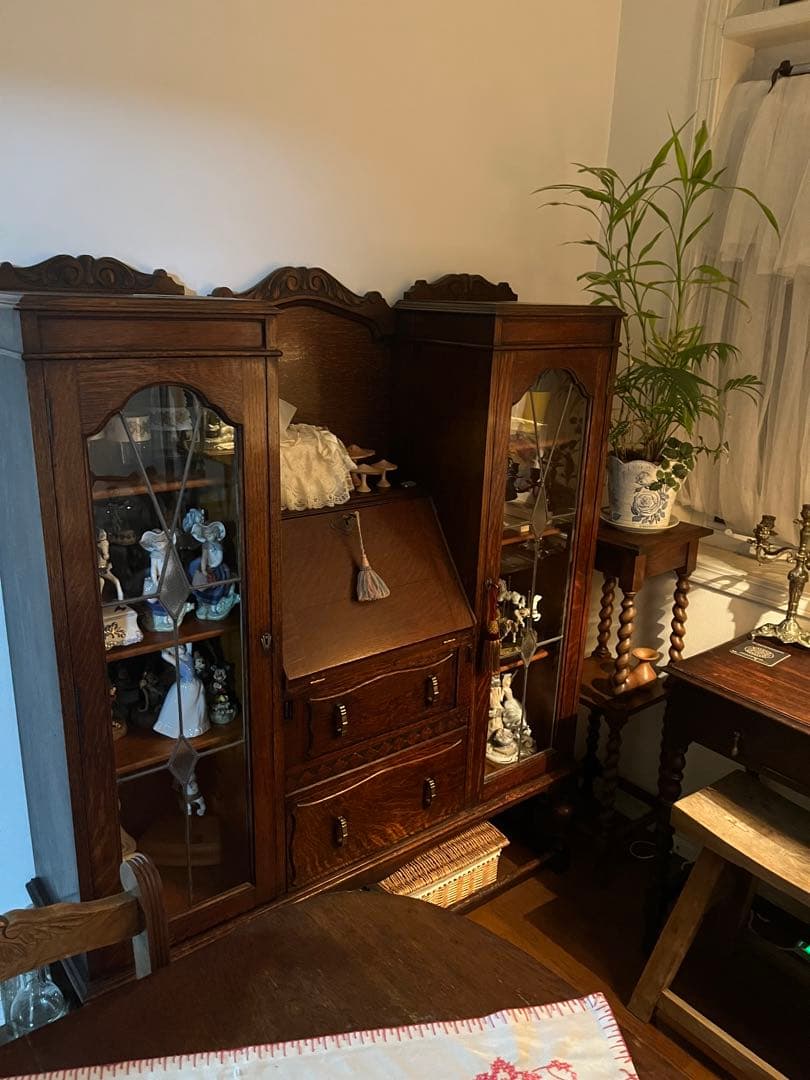 イギリス　アンティーク　サイドバイサイド　ライティングビューロー