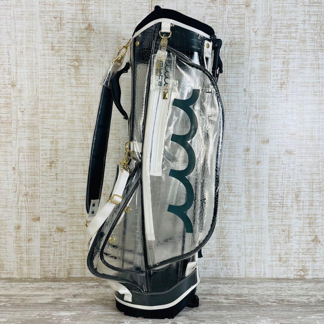 Muta Marineムータマリン　エンボスクロコ クリアスタンドキャディバッグ