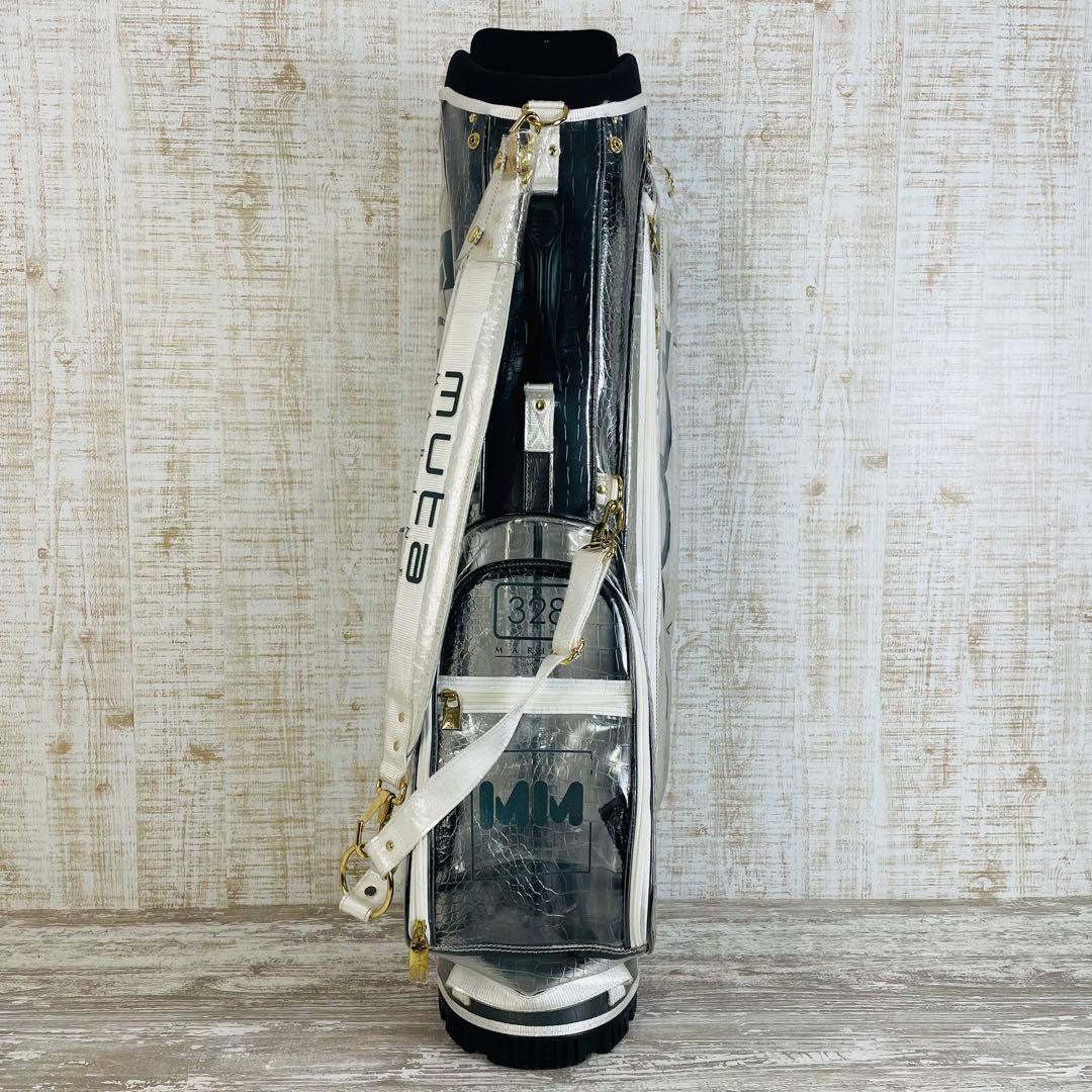 Muta Marineムータマリン　エンボスクロコ クリアスタンドキャディバッグ