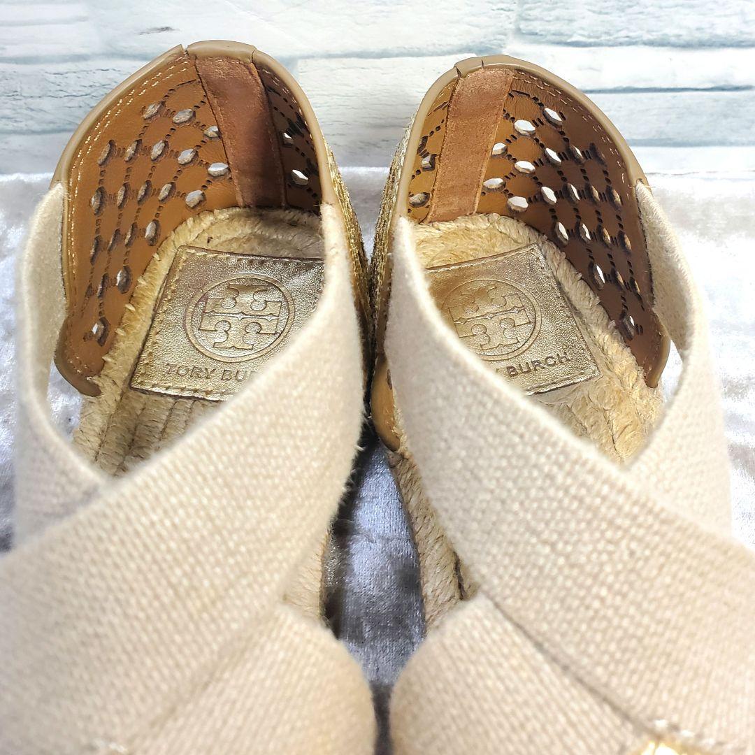 【極美品】✨Tory Burch 23cm パンチングレザー ゴールド ロゴ 6
