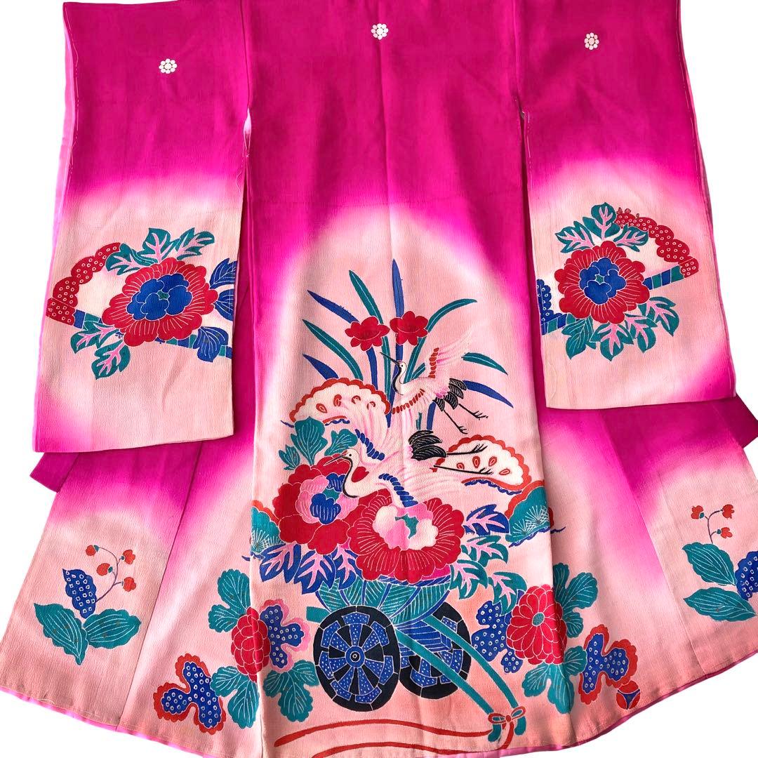 アンティーク　女の子　着物　七五三　3歳　NO6