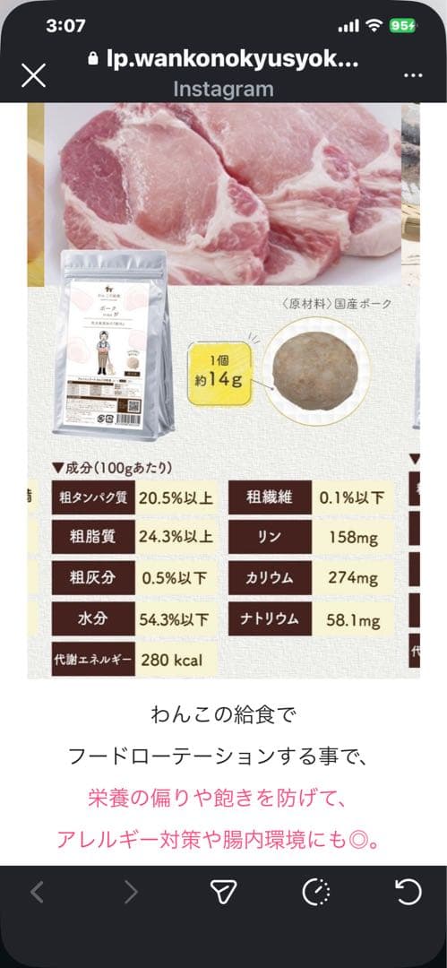 わんこの給食です。ドライフード 魚 100%天然素材 3個