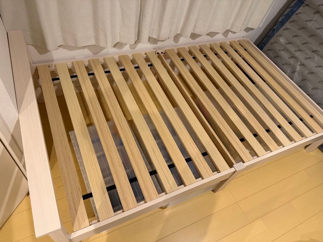 購入前コメント必須 ニトリ　頑丈すのこベッド セミダブル ウォッシュホワイト