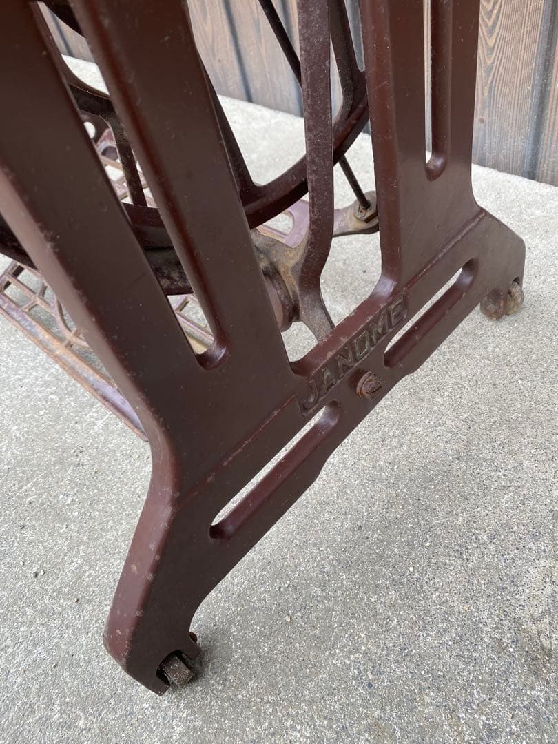 JANOME ジャノメ　足踏みミシン脚　レトロ　テーブル脚　アンティーク