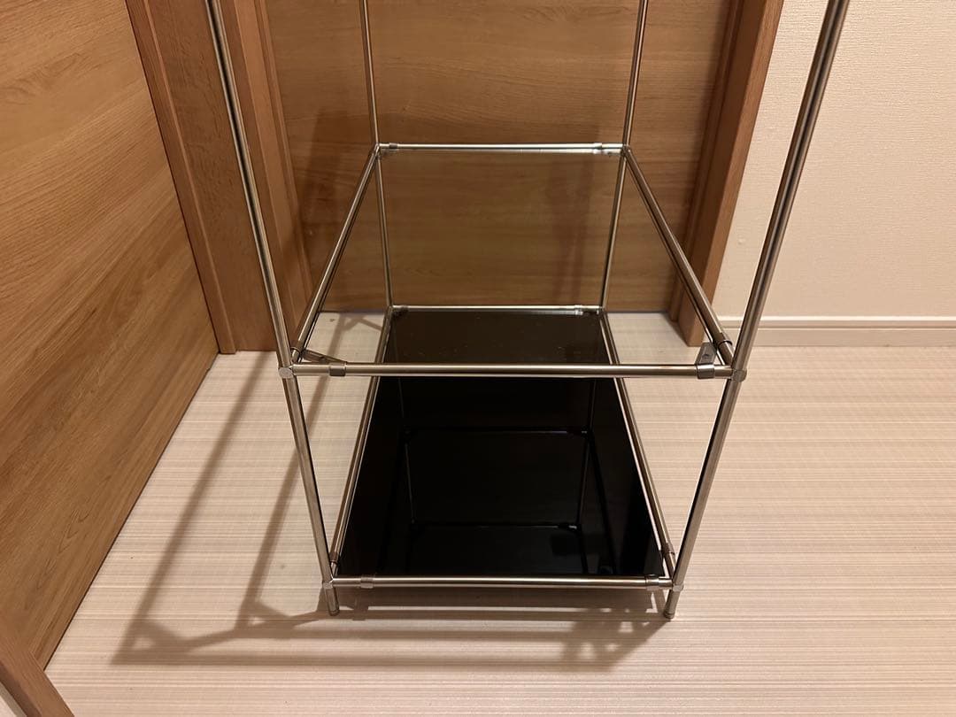 メタルフレーム ガラス棚 ミッドセンチュリーモジュール家具 店舗什器