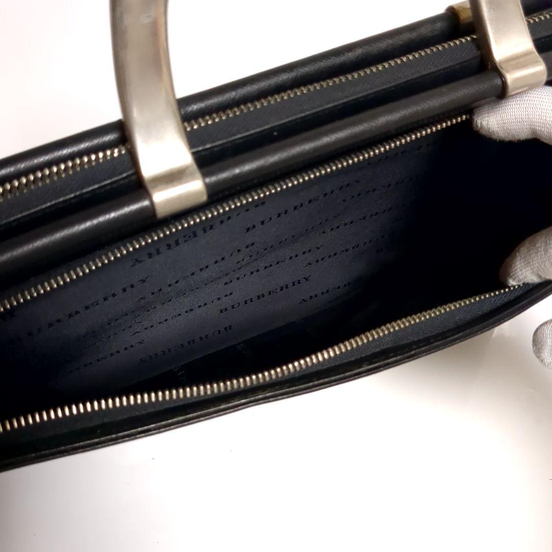 ✨BURBERRY✨ビジネスバッグ チェック レザー ブラック