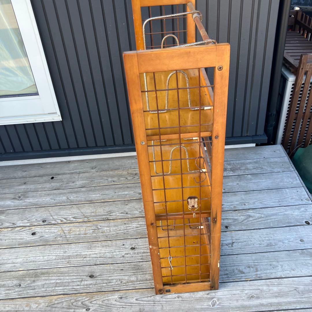 昭和レトロ ミッドセンチュリー 3段 木製オープンラック 本棚 飾り棚 古家具