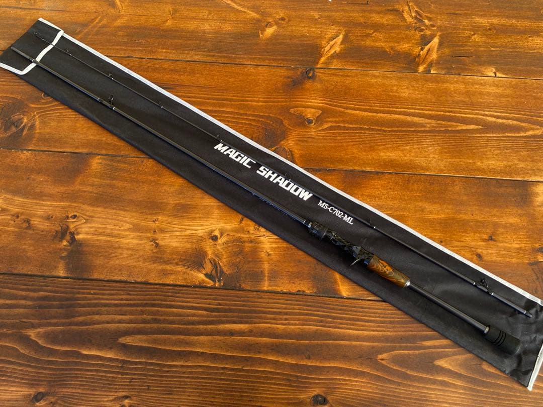 ベイトロッド　C702ML バスロッド　バス釣り　トラウト　ウッドグリップ