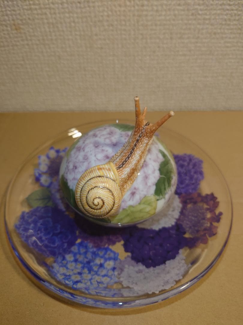 【新品未使用】入手困難作家！春うらら『伊藤早苗』最上位作 釉下彩紫陽花蓋物 共箱